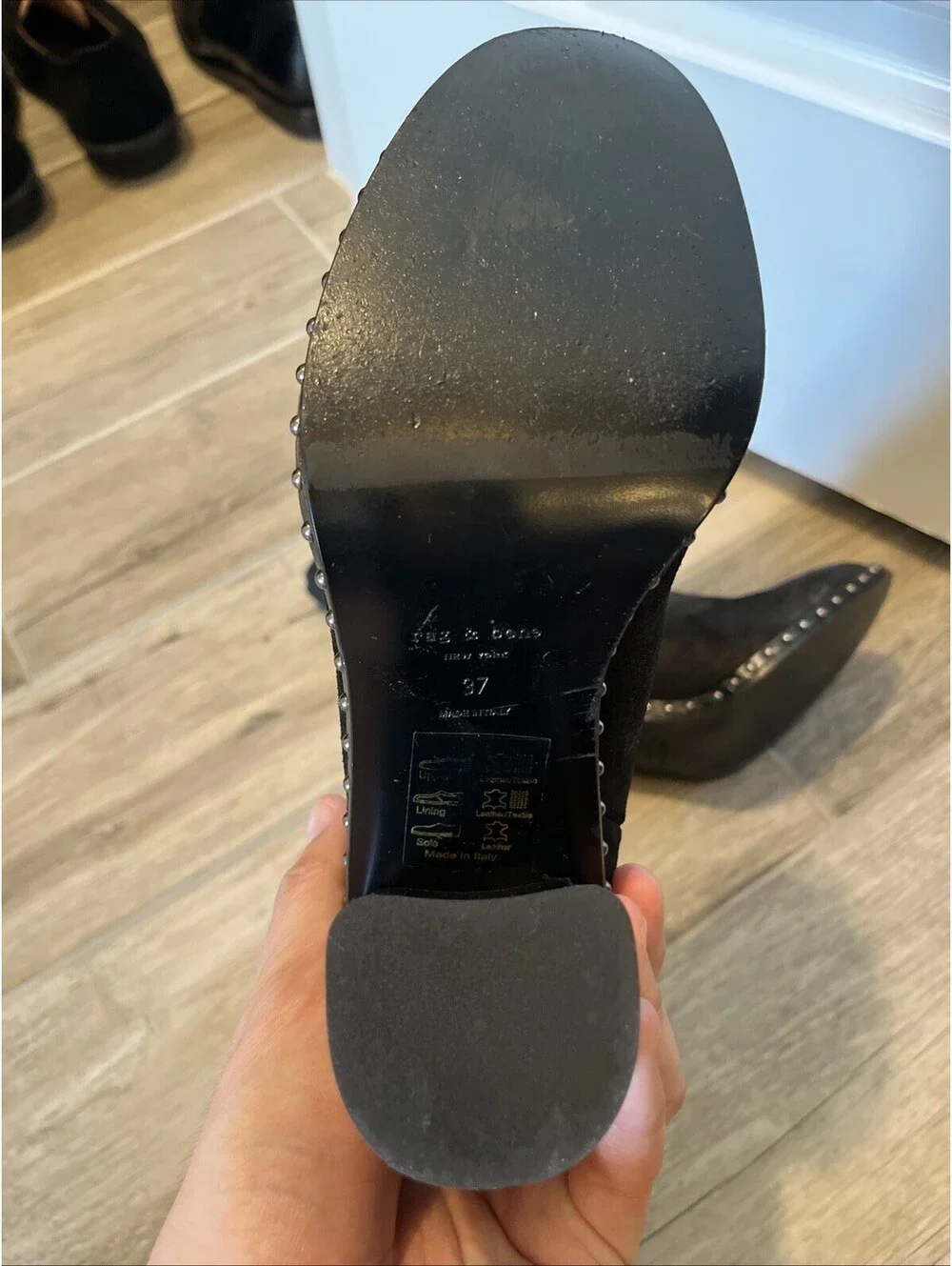 RAG AND BONE LADIES BLACK CHELSEA ANKLE BOOTS SIZE IT37/US7 MADE IN ITALY